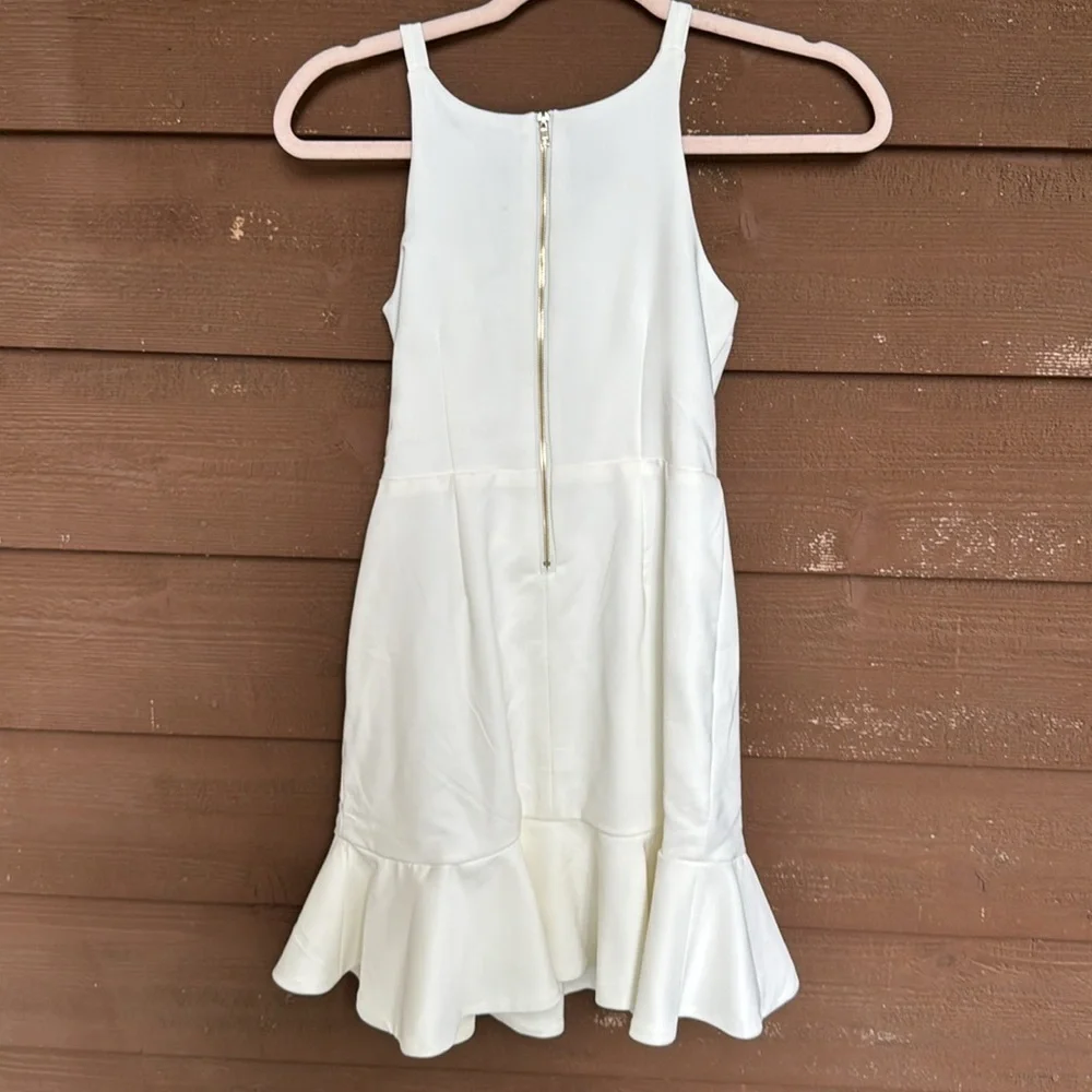 NWT GB Girls White Peplum Halter Dress size 12